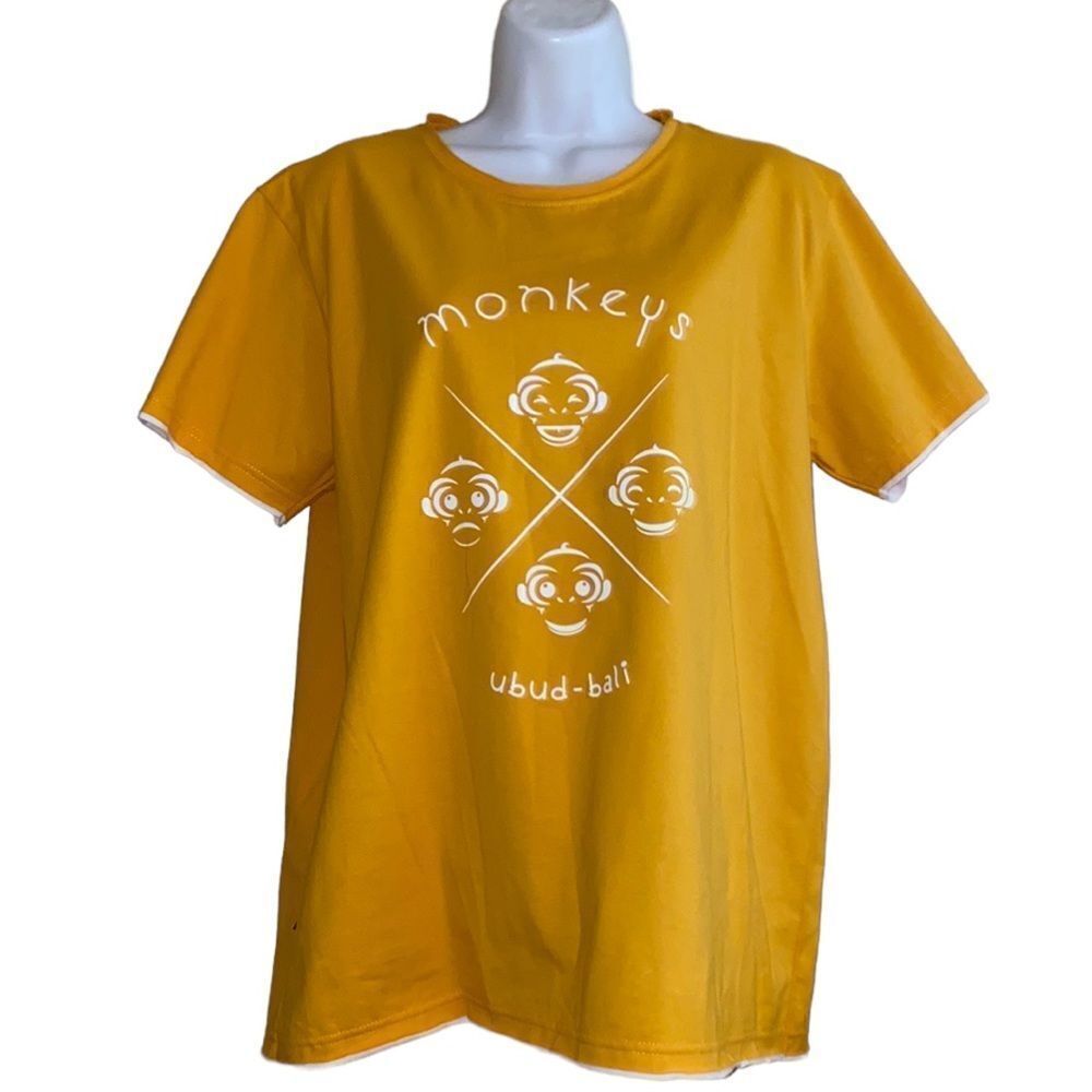 Nirmala Unisex Ubud Bali Monkey Cotton Tee Shirt